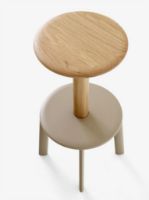 Billede af &Tradition Massif AV40 Bar Stool H: 75 cm - Oak/Grey Beige