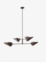 Billede af &Tradition Bonnet SC93 Chandelier H: 140 cm - Black/Bronzed