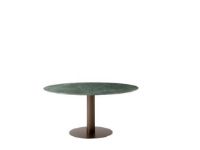 Billede af &Tradition In Between SK20 Dining Table Ø: 150 cm - Verde Guatemala Marble/Bronzed Base