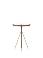 Billede af Audo Copenhagen Umanoff Side Table H: 60 cm - Polished Brass/Walnut
