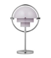 Billede af GUBI Multi-Lite Portable Lampe H: 30 cm - Chrome/Pale Lilac