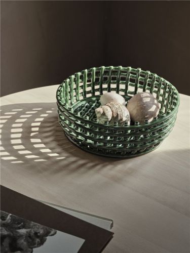 Ferm Living Ceramic Centrepiece Ø: 29 cm - Emerald Green
