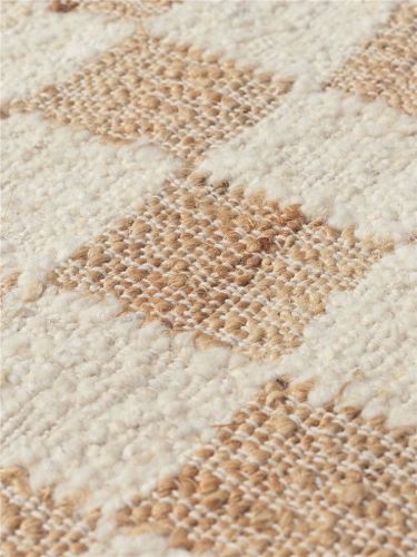 Ferm Living Check Wool Jute Rug 200x300 - Off-white/Natural