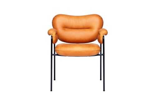 Fogia Bollo Dining Chair H: 79 cm - Vintage Cognac