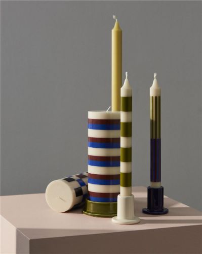 HAY Column Candleholder Medium H3cm - Army 