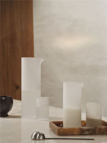 Ferm Living Ripple Milk Jug H: 16 cm - Frosted