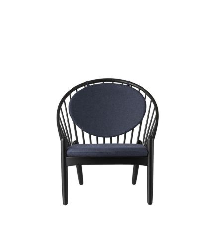 FDB Møbler J166 Poul M. Volther Jørna Lænestol - Sortmalet Eg, Dark Blue