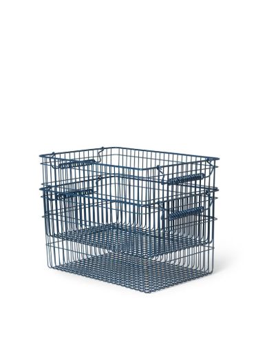 Ferm Living Cala Stackable Baskets 2 stk. - Dark Blue