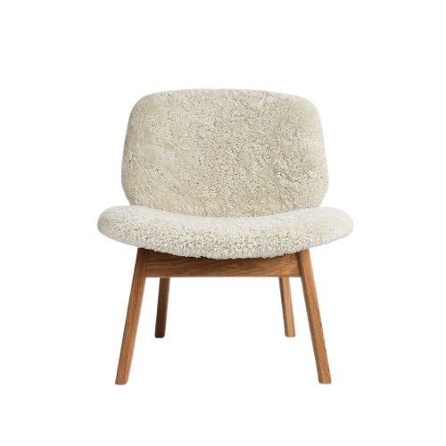 Ro Collection Pandora Lounge Sæde- og Rygpolstret - Oiled Oak/Sheepskin Moonlight