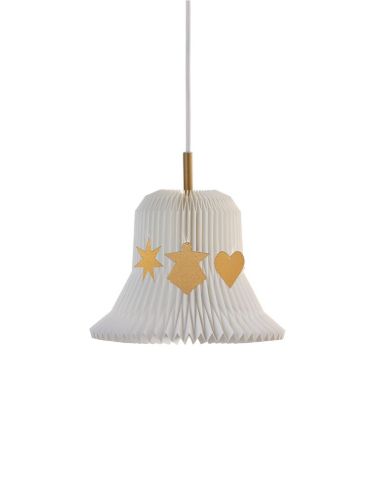 Le Klint Christmas Bell 193 Pendant Inkl. Vehæng Ø: 21 cm - Hvid/Guld 