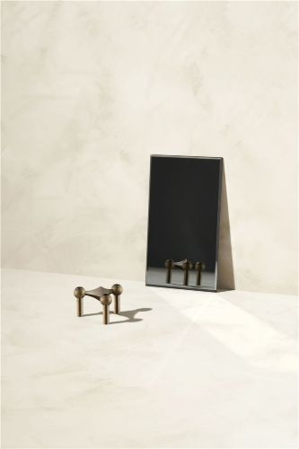 STOFF Nagel Candle Holder H: 6,5 cm - Bronzed Brass 