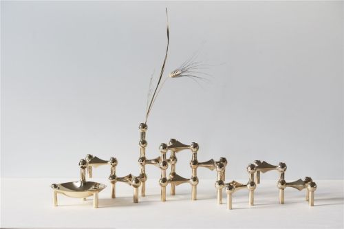 STOFF Nagel Vase H: 10 cm - Bronzed Brass