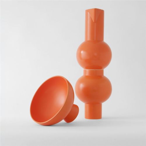raawii Strøm XL Vase H: 33 cm - Vibrant Orange