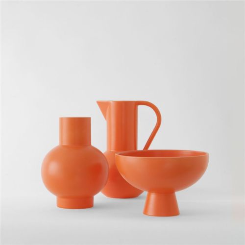 raawii Strøm Small Vase H: 16 cm - Vibrant Orange