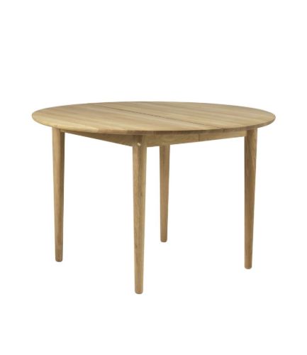 FDB Møbler Spisebord med udtræk Unit10 C62E Bjørk Ø115 cm - Massiv Eg / Olieret 