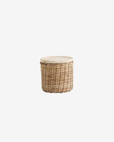 Nordal Arica Kurv m. Låg Small  Ø: 11 cm - Natur/Flet 