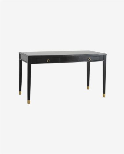 Nordal Ems Skrivebord m. 2 Skuffer L: 140 cm - Sort 