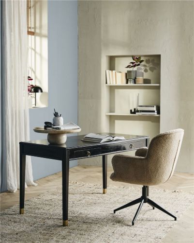 Nordal Ems Skrivebord m. 2 Skuffer L: 140 cm - Sort 
