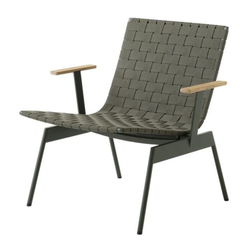 &Tradition Ville AV44 Outdoor Lounge Chair m. Armlæn SH: 40 cm - Bronze Green 