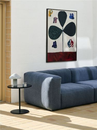 HAY Pyro Coffee Table Ø: 45 cm - Black Ceramic Tabletop