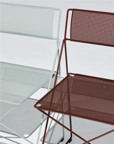 HAY X-Line Chair SH: 46 cm - Iron Red Powder Coated Steel