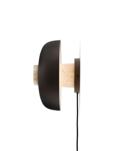 Audo Copenhagen Reverse Wall Lamp m. Dimmer Ø: 24,3 cm - Beige/Bronzed brass