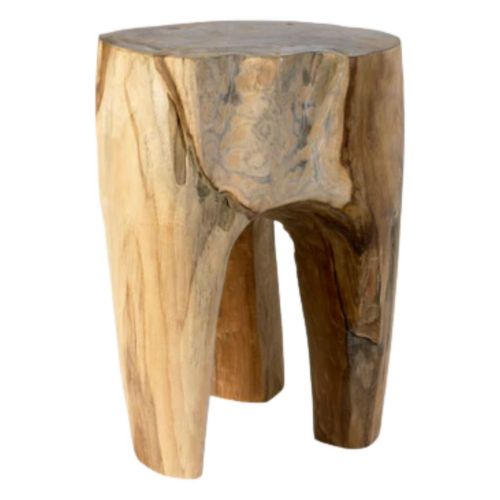 Nordal Teak Skammel I Træ H: 41 cm - Natur 