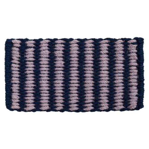 HAY Coco Door Mat Stripe 80x40 cm - Lavender/Navy 