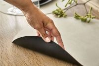 Billede af LindDNA Table Mat Oval L Double 35x45 cm - Cloud Black/Nupo Metallic OUTLET