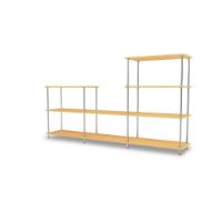 Billede af Montana QS Free 312000 Reol 203,4x109,9x38 cm - Acacia/Krom