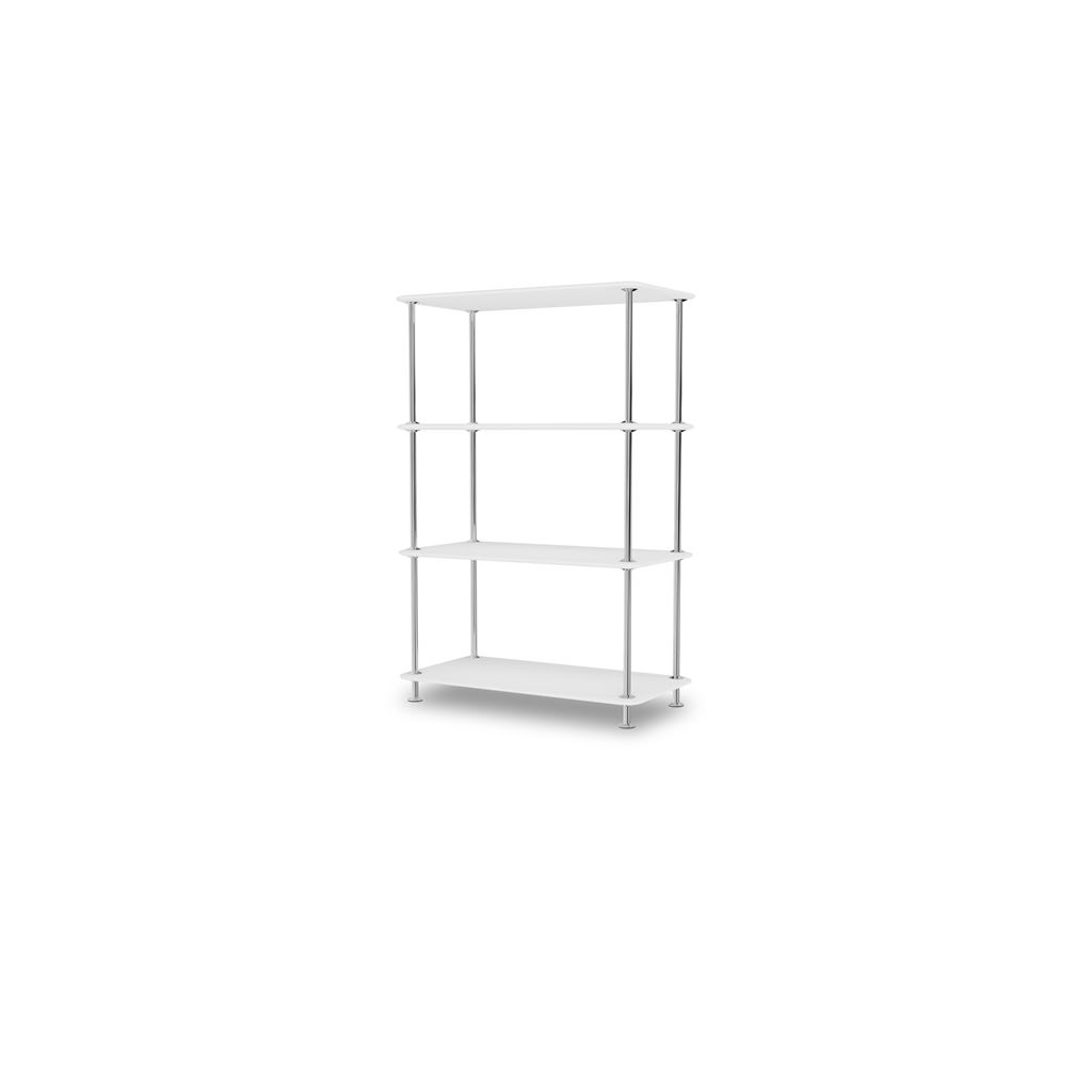 Billede af Montana QS Free 300000 Reol 109,9x73,4x38 cm - New White/Krom