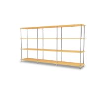 Billede af Montana QS Free 333000 Reol 203,4x109,9x38 cm - Acacia/Krom