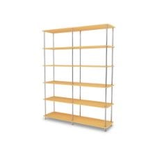 Billede af Montana QS Free 550000 Reol 138,4x178,1x38 cm - Acacia/Krom