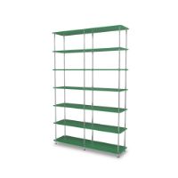 Billede af Montana QS Free 660000 Reol 138,4x212,2x38 cm - Parsley/Krom