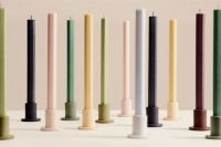 Billede af HAY Square Candle Set of 4 pcs H: 24 cm - Pastel