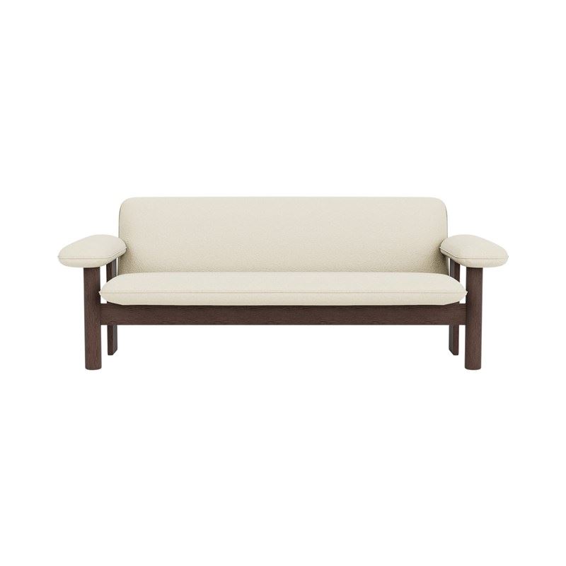 Billede af Audo Copenhagen Brasilia Sofa H:68 cm B:181 cm D:77 cm - Dark Stained Oak/Hvid 