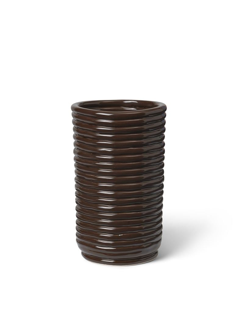 Billede af Ferm Living Corduroy Vase H: 21 m - Carob Brown