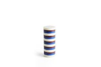 Billede af HAY Column Candle Medium H: 20 cm - Off-white, brown and blue