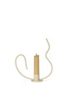 Billede af Ferm Living Valse Candle Holder H: 18,4 cm - Low - Cashmere