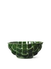 Billede af Ferm Living Plait Bowl Ø: 24 cm - Emerald Green