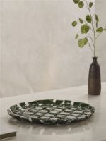 Billede af Ferm Living Plait Platter Ø: 30 cm - Emerald Green