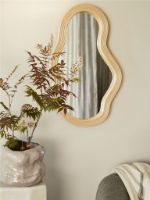 Billede af Ferm Living Pond Mirror - Medium H: 72,5 cm - Rattan - Natural