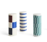 Billede af HAY Column Candle Large H: 25 cm - Off White & Blue