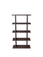 Billede af Ferm Living Kona Bookcase 1x4 H: 141 cm- Dark Stained