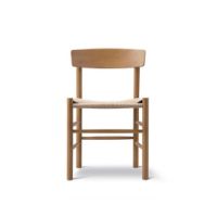 Billede af Fredericia Furniture 3239 J39 Mogensen Spisebordsstol SH: 46 cm - Vintage lakeret Bøg/Naturfarvet Flet FORUDBEST: START JANUAR 2025