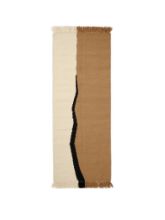 Billede af Ferm Living Soil Kelim Rug 70x180 cm - Dark Sand/Off-white