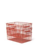 Billede af Ferm Living Cala Stackable Baskets 2 stk. - Poppy Red