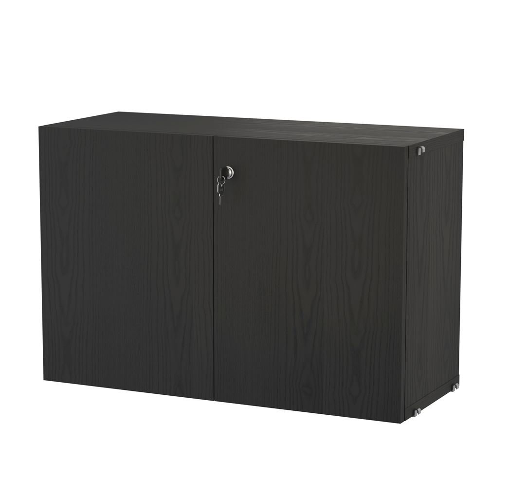 Billede af String Furniture Cabinet With Lock B: 78 cm - Black Stained Ash