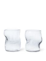 Billede af Ferm Living Dimple Glasses 2 stk. Ø: 8 cm - Clear