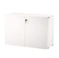 Billede af String Furniture Cabinet With Lock B: 78 cm - White